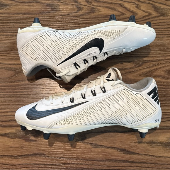 Size 14 Nike Vapor Carbon Elite 2014 Detachable Football Cleats White 715942-101 - Picture 1 of 15